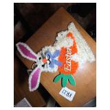 Easter Bunny and Carrot Tinsel Hanging Decoration