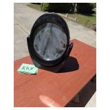 Black Oval Double-Sided Tabletop Vanity Mirror