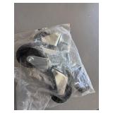 Set of New Threaded Stem Swivel Casters with Black