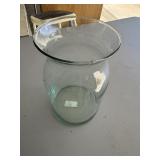 Large Clear Glass Flared Rim Vase