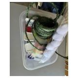Tote of craft supplies