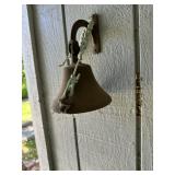 Wall-Mounted Metal Bell with Braided Rope Clapper