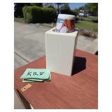 Cream Rectangular Holder with Colorful Cartoon Cup
