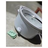 Rival Crock-Pot White Slow Cooker with Glass Lid