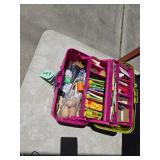 Pink Multi-Compartment Plastic Organizer Box with