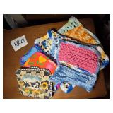 Lot of Assorted Crocheted and Fabric Kitchen Hot P