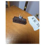 Vintage Dark Brown 3-Outlet Electrical Wall Tap