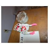 Handmade Crocheted Googly Eye Decoration with Ruff