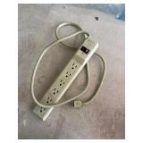 Woods 6-Outlet Beige Power Strip with On/Off Switc