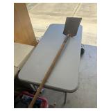 Vintage Square Point Shovel with Long Wooden Handl