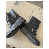 Black Rubber Buckle Galoshes, Size 12