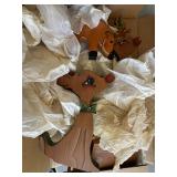 Set of 3 Wooden Reindeer Christmas Figurines with