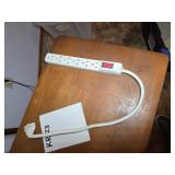 6-Outlet White Power Strip with On/Off Switch