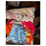 Mixed Lot of Patterned Fabrics and Linens with Kit