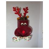 Handcrafted Christmas Reindeer Head Decoration