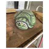 Hand-Painted Turtle Rock
