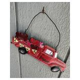 Red Pickup Truck Valentine's Day Wall Decor with H