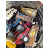 Mixed Lot of Vintage Die-Cast Toy Vehicles and Fig