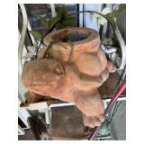 Unglazed Ceramic Turtle Planter