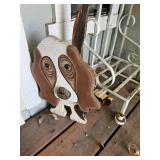 Rustic Wood Dog Head Decorative Wall Hanging