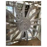 Rustic Metal Sun Wall Decor with Spiral Center