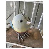 Patinaed Metal Bird Garden Sculpture