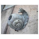 Concrete Snail Motif Outdoor Ornament