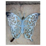 Decorative Metal Scrollwork Butterfly Wall Art wit