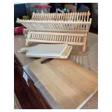 Assorted Cutting Boards and Plate Drying Rack