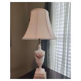 Capodimonte Pink Flowers Floral Porcelain Table Lamp - 30'