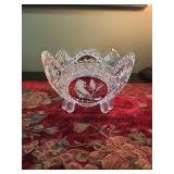 Crystal Hofbauer Byrdes Collection Footed Bowl - 8.5'D x 5'H