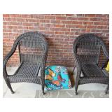 Wicker Set Table is 42”x20”x24”