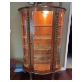 Lighted Bow Front Cabinet - 41”W x 16”D x 68”H