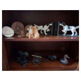 Assorted Dog Decor and Cast Iron Decor