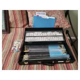 Mah Jongg Tile Set with Carrying Case (Broken Handle) and Documentation