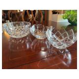 3 Glass Fruit/Candy dishes