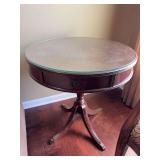 Glass Top Claw Foot Table - 26”D