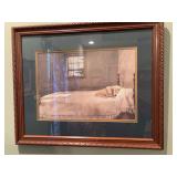 Dog on Bed Print 22”x18”