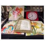 Assorted Home Decor and Wall Clock