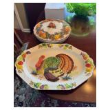 Harvest Decor Serving Tray and Bowl