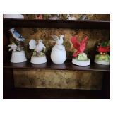 Porcelain Bird Music Boxes and Trinket Egg