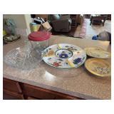 Vegetable Tray, Salad Plates, Anchor Hocking Measuring Bowl, Glass Fruit Bowl