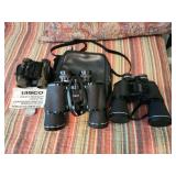 3 Pair of Binoculars - Tasco Folding Roof Prism, Tasco Zip Power 12 x 50, and Jason Empire Power 7 x 50