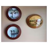 Framed Loon Plates and Dog Decor
