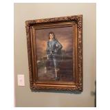Colonial in Gold Ornate Frame 26”x20”