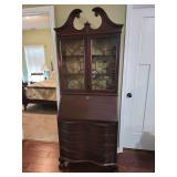 Claw Foot Secretary with Glass Doors - 30''x80'x16'