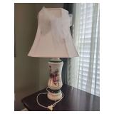Porcelain Floral Print Table Lamp - 26'