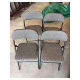 4 Padded Folding Chairs