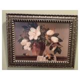 Floral Print in Pewter Frame 33”x 26”