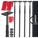 10FT Dust Barrier Poles Kit,Spring Retractable Zip
